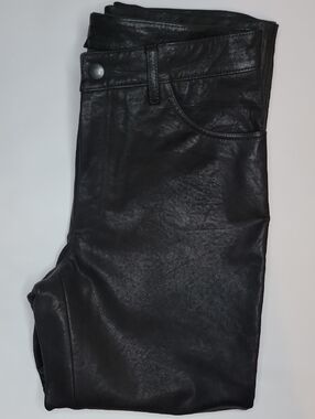 Black Faux Leather Skinny Pants